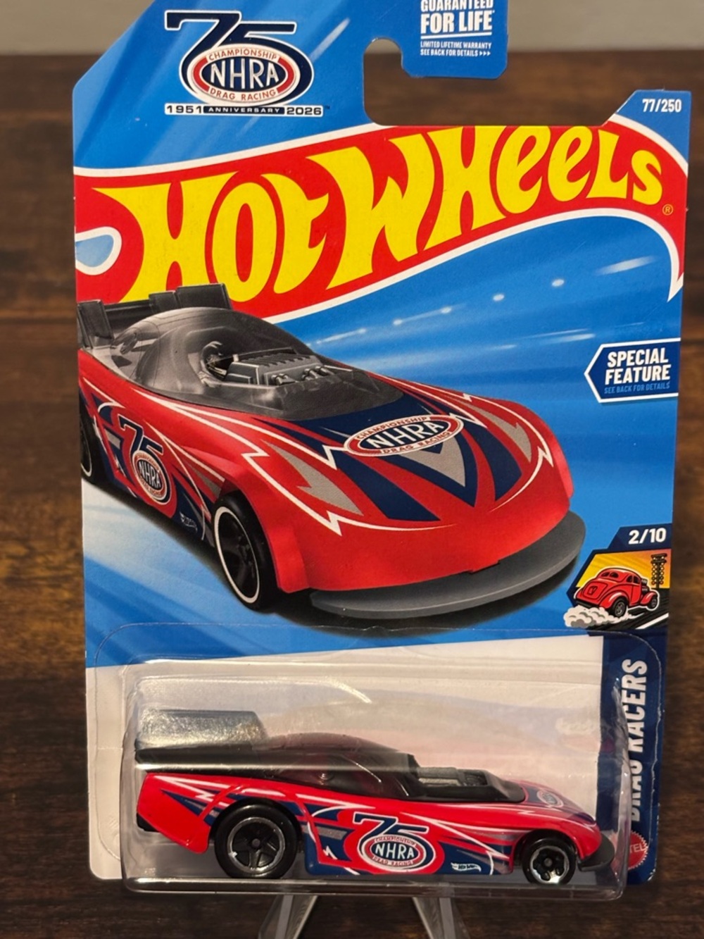 2026 HOT WHEELS 1:64 HW DRAG RACERS 2/10 RED SUPERCHARGED  #77/250